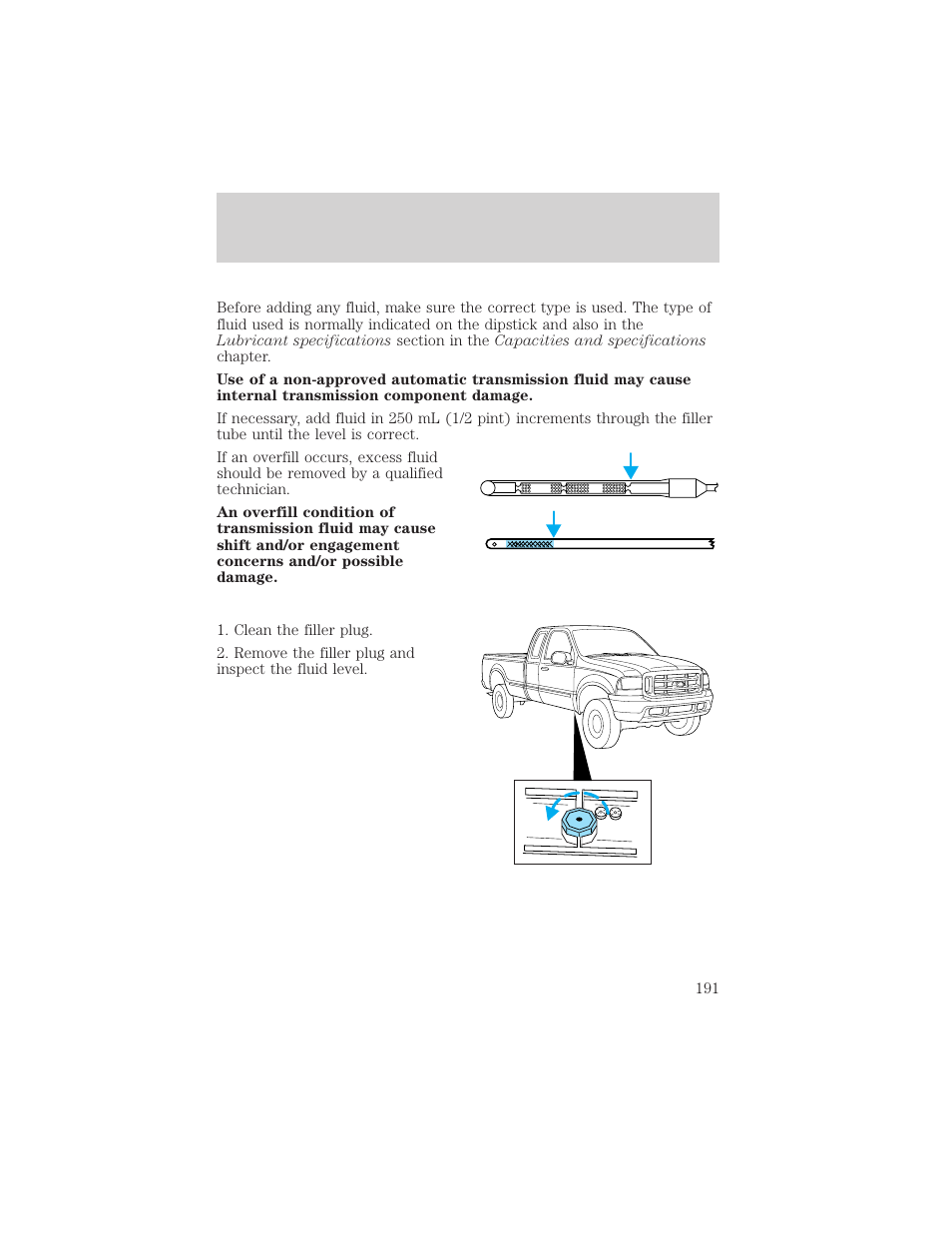 Maintenance and care | FORD 2000 F-550 v.1 User Manual | Page 191 / 256