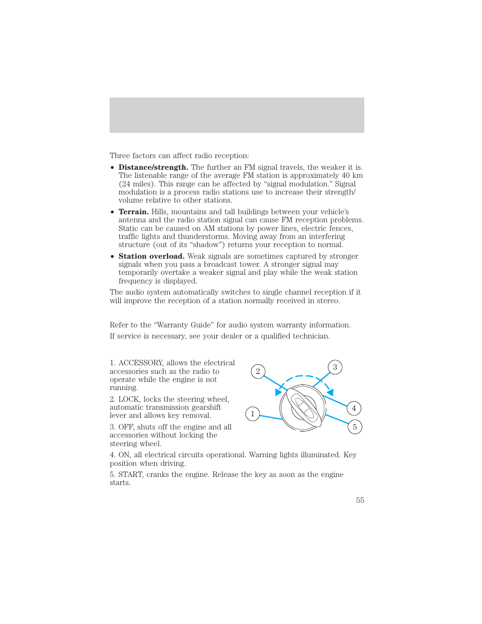 Controls and features | FORD 2000 F-550 v.1 User Manual | Page 55 / 256