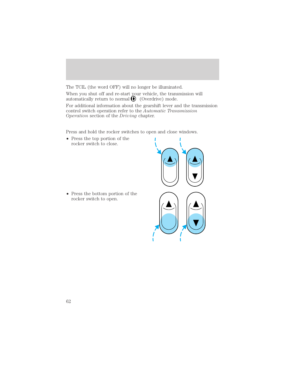 Controls and features | FORD 2000 F-550 v.1 User Manual | Page 62 / 256