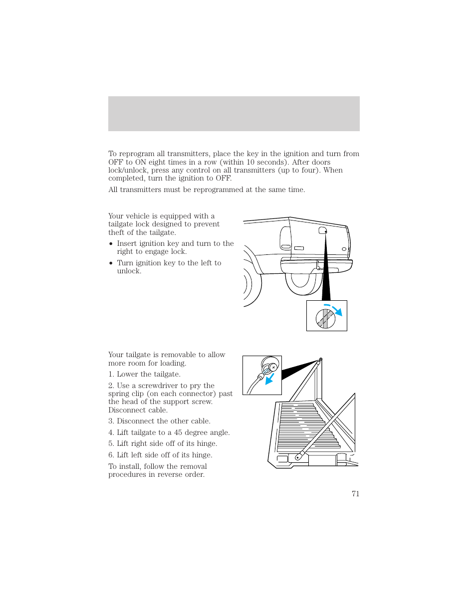 Controls and features | FORD 2000 F-550 v.1 User Manual | Page 71 / 256