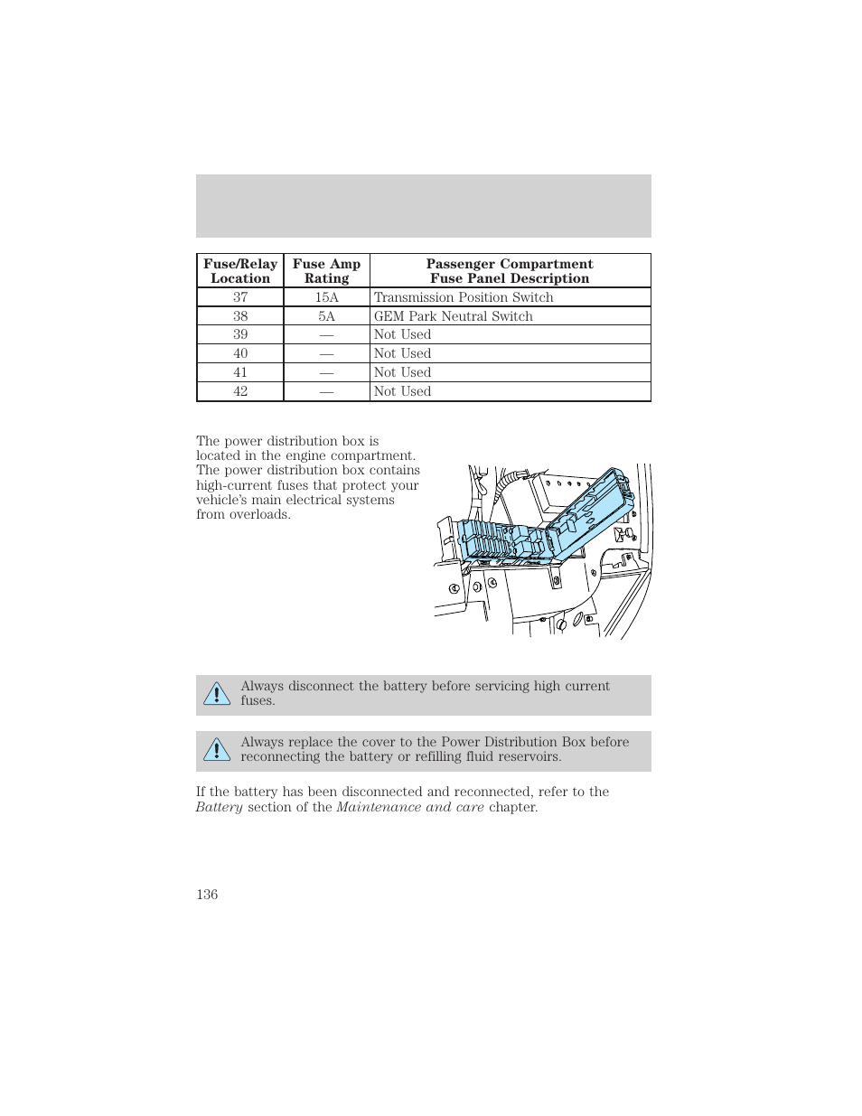 Roadside emergencies | FORD 2000 Taurus User Manual | Page 136 / 232