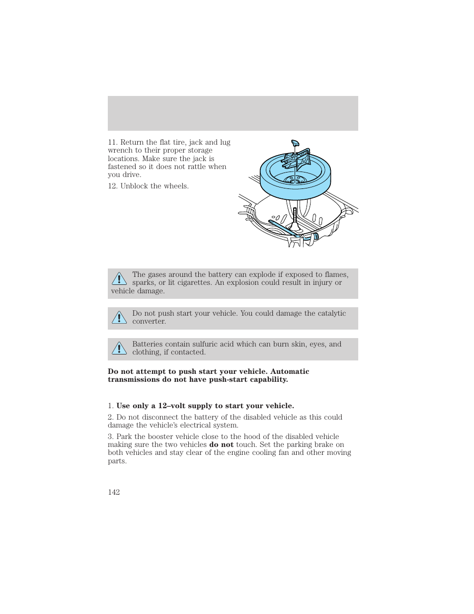 Roadside emergencies | FORD 2000 Taurus User Manual | Page 142 / 232