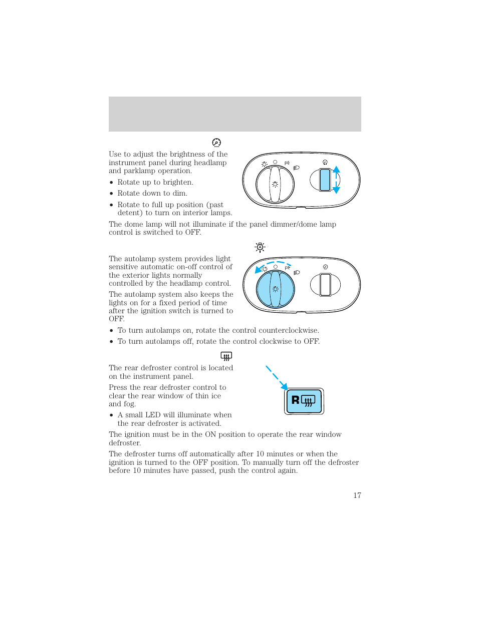 Controls and features | FORD 2000 Taurus User Manual | Page 17 / 232