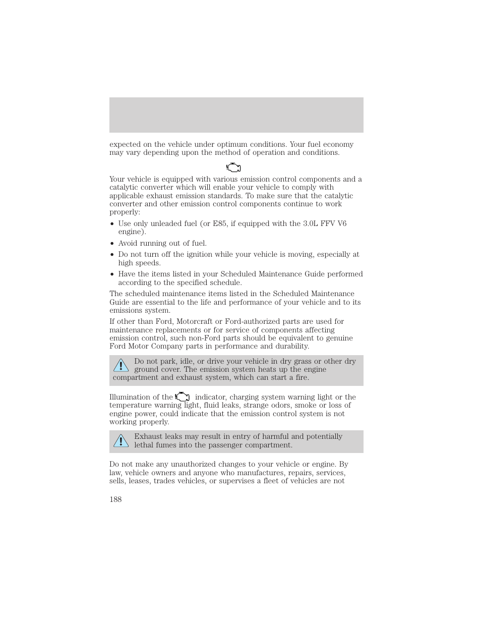 Maintenance and care | FORD 2000 Taurus User Manual | Page 188 / 232