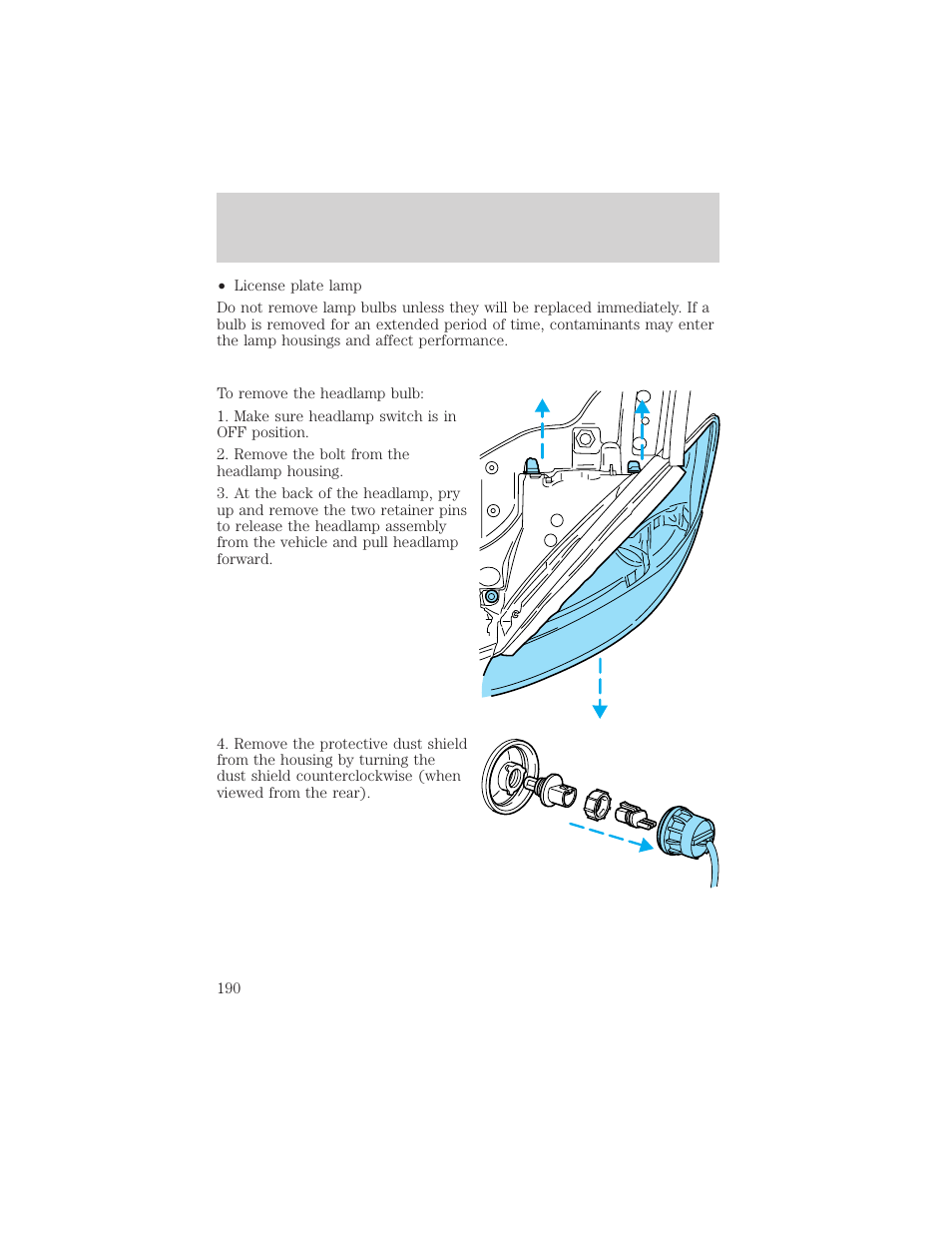 Maintenance and care | FORD 2000 Taurus User Manual | Page 190 / 232