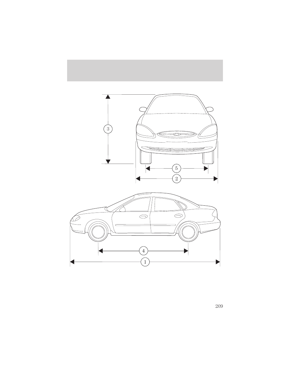 Capacities and specifications | FORD 2000 Taurus User Manual | Page 209 / 232