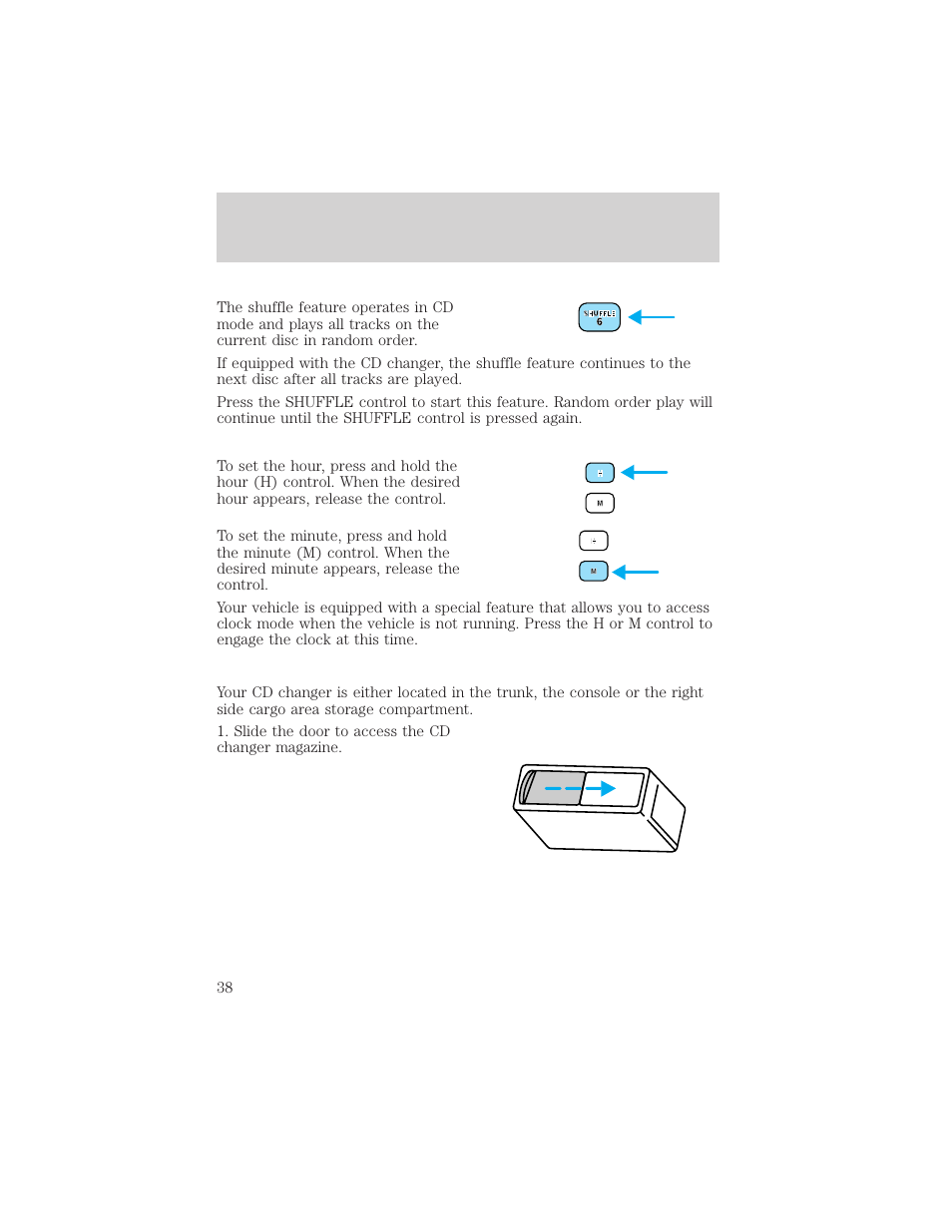 Controls and features | FORD 2000 Taurus User Manual | Page 38 / 232