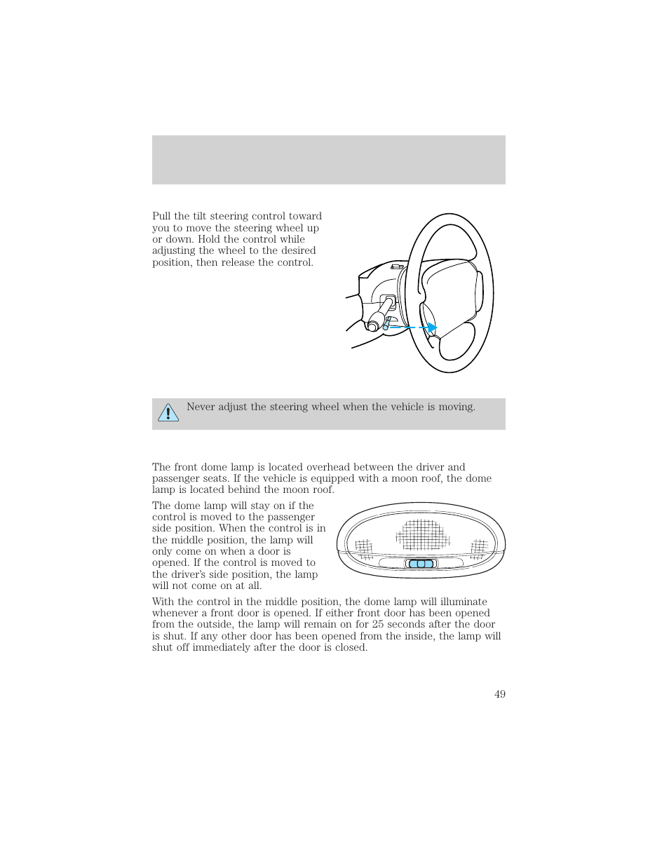 Controls and features | FORD 2000 Taurus User Manual | Page 49 / 232