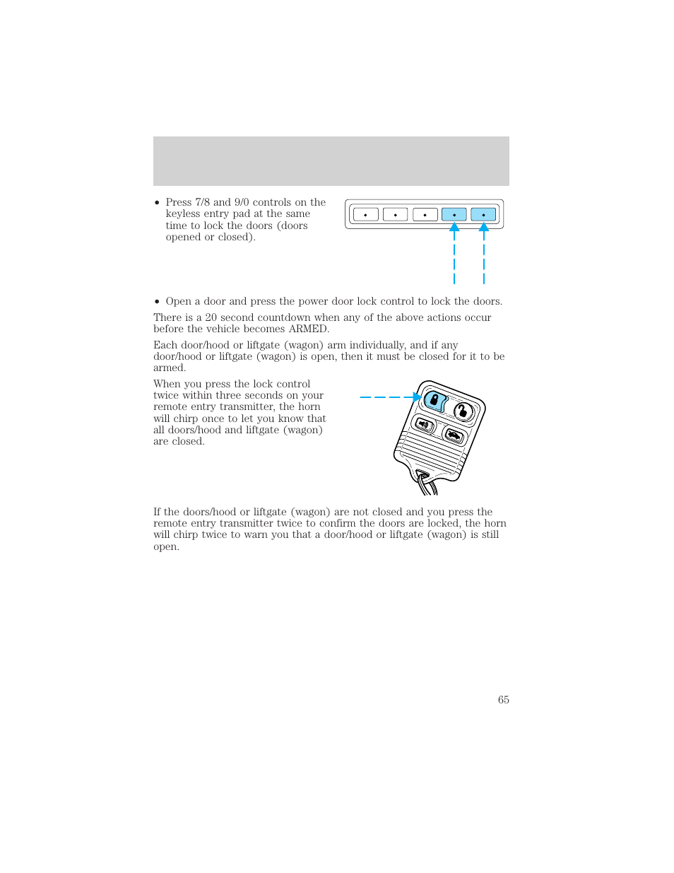 Controls and features | FORD 2000 Taurus User Manual | Page 65 / 232