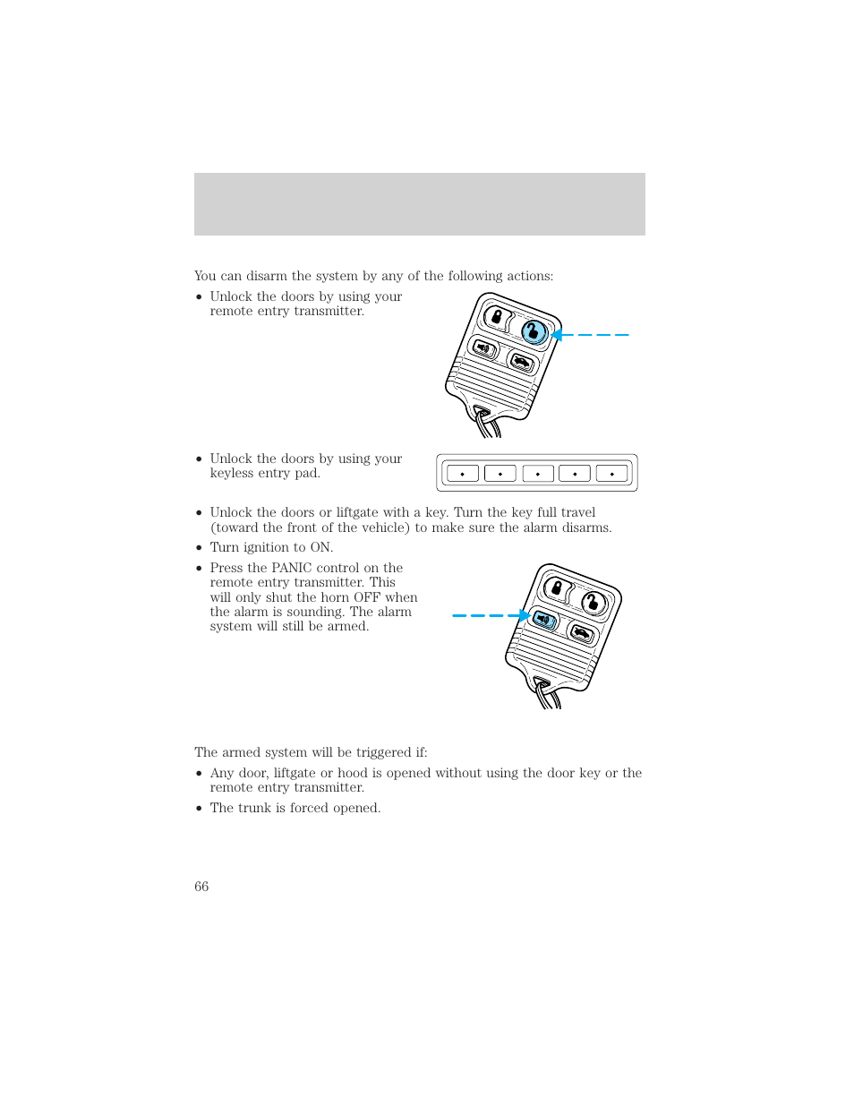 Controls and features | FORD 2000 Taurus User Manual | Page 66 / 232