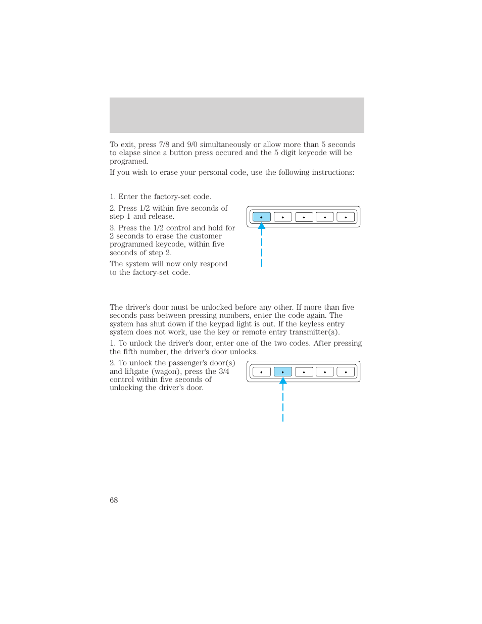 Controls and features | FORD 2000 Taurus User Manual | Page 68 / 232