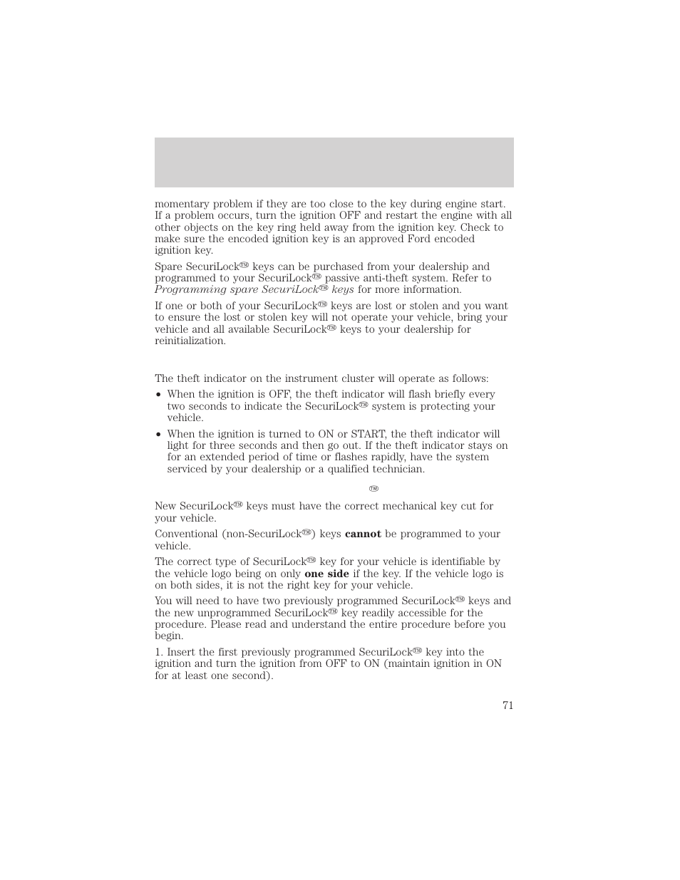 Controls and features | FORD 2000 Taurus User Manual | Page 71 / 232