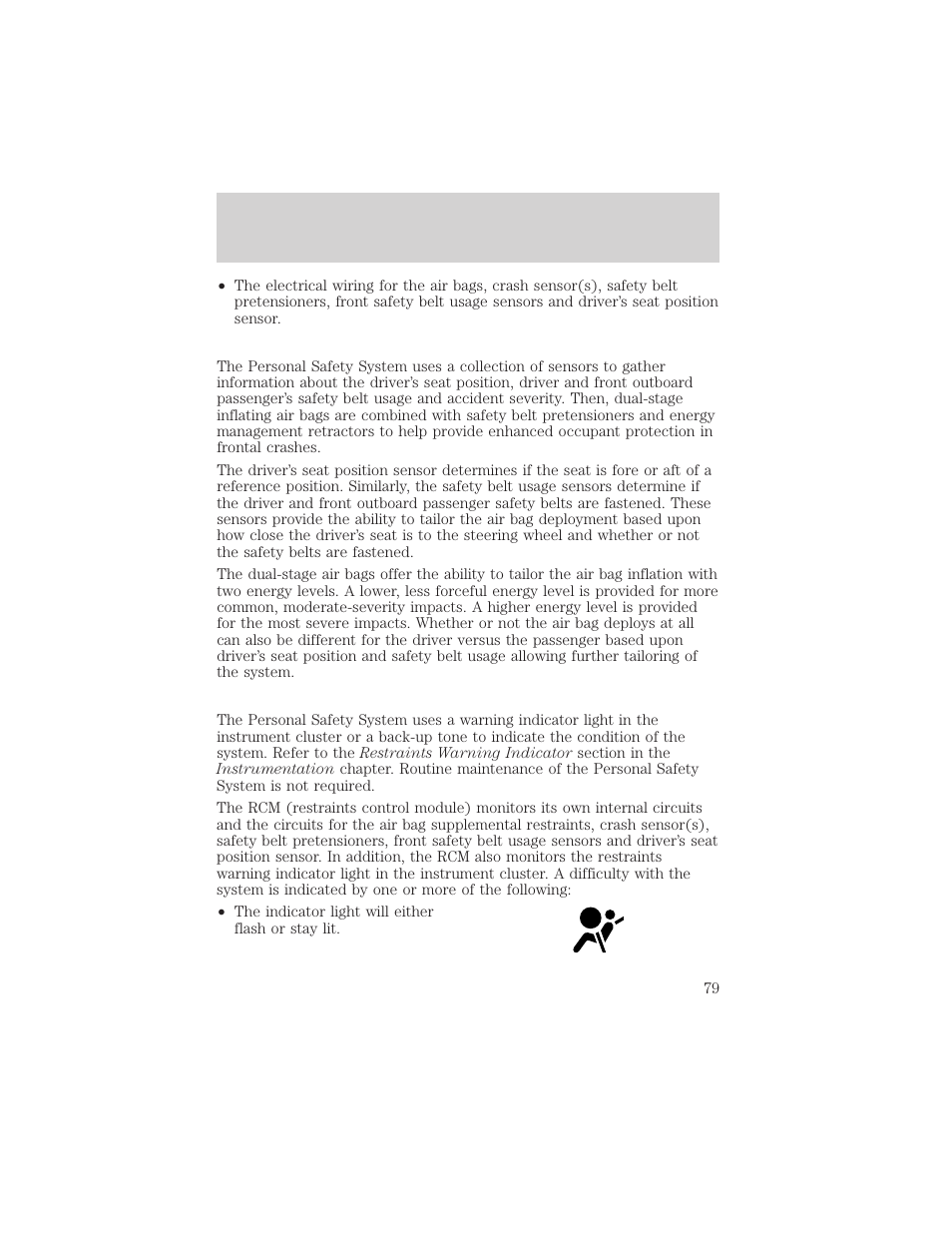 Seating and safety restraints | FORD 2000 Taurus User Manual | Page 79 / 232