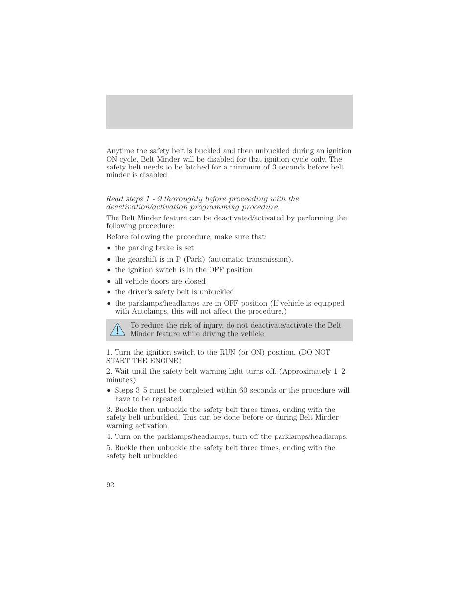 Seating and safety restraints | FORD 2000 Taurus User Manual | Page 92 / 232