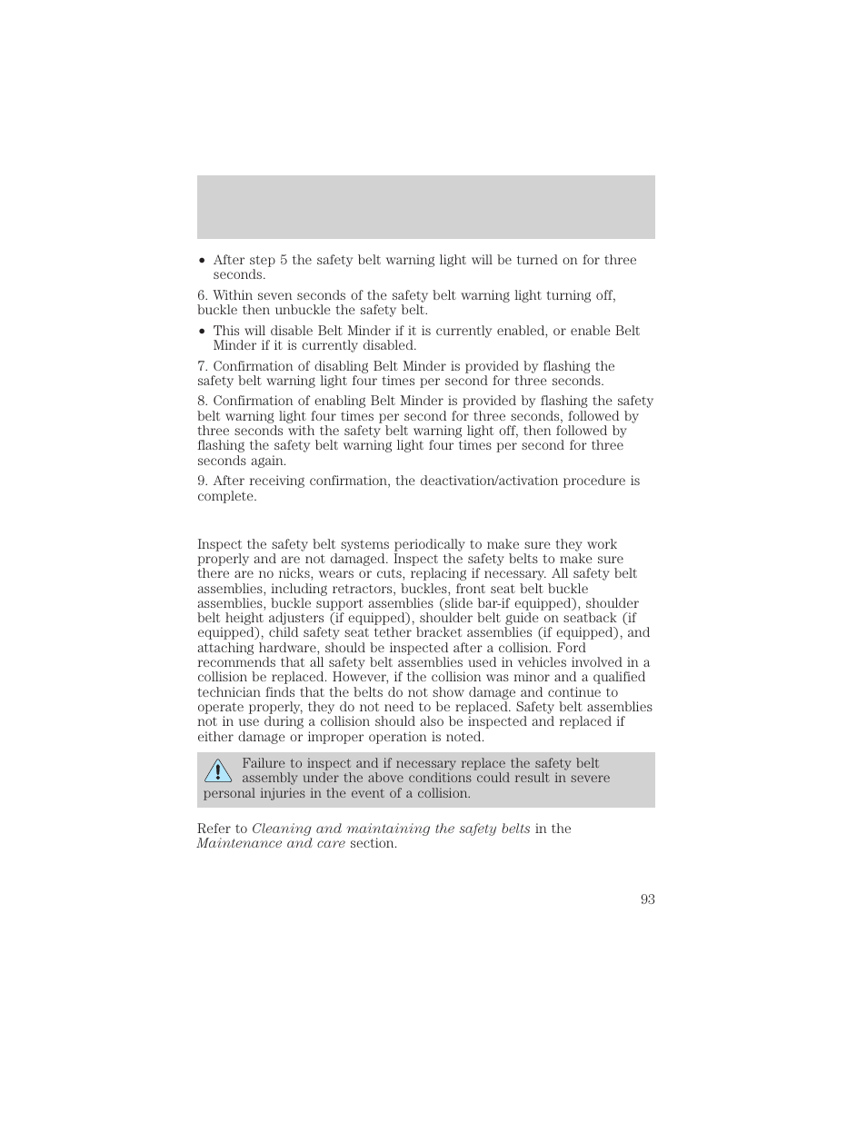 Seating and safety restraints | FORD 2000 Taurus User Manual | Page 93 / 232