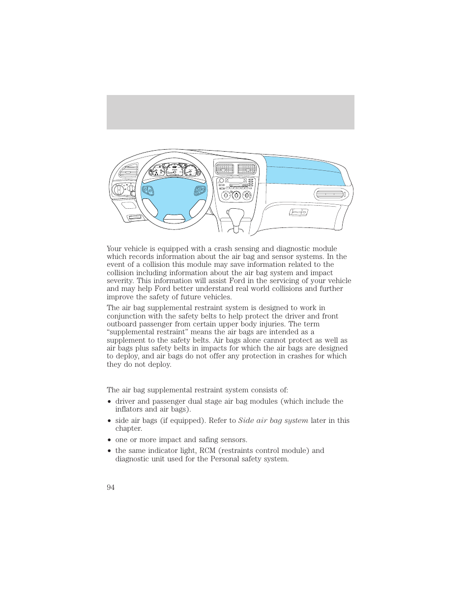 Seating and safety restraints | FORD 2000 Taurus User Manual | Page 94 / 232