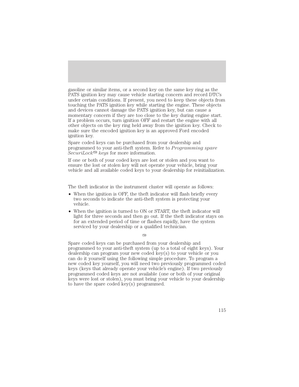 Controls and features | FORD 2000 Windstar User Manual | Page 115 / 280