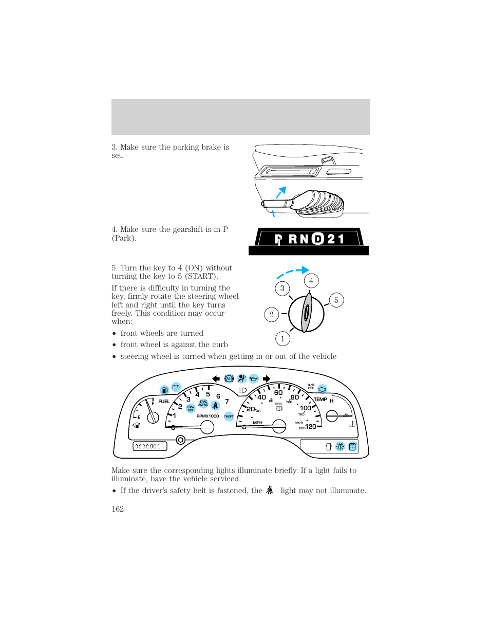 Starting | FORD 2000 Windstar User Manual | Page 162 / 280