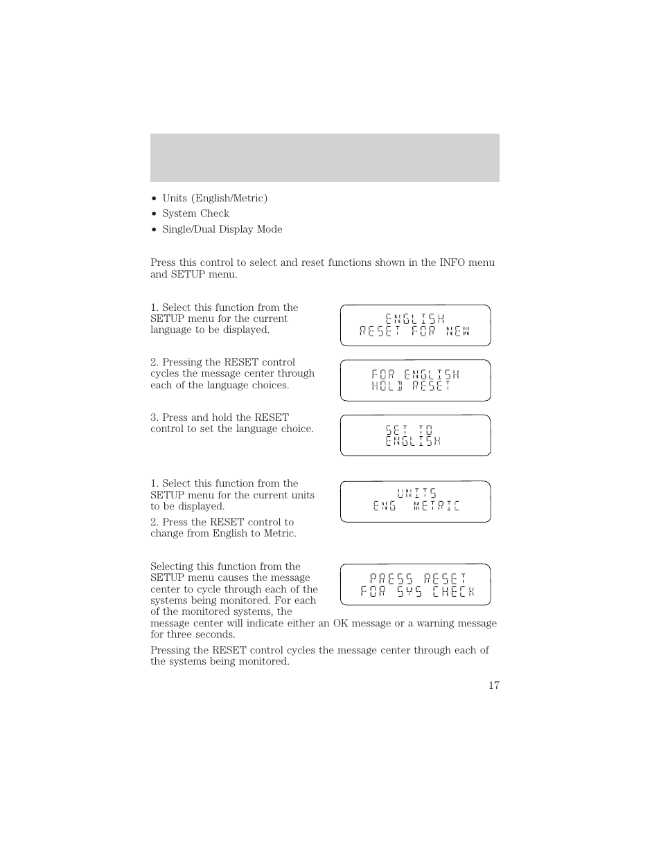 Instrumentation | FORD 2000 Windstar User Manual | Page 17 / 280