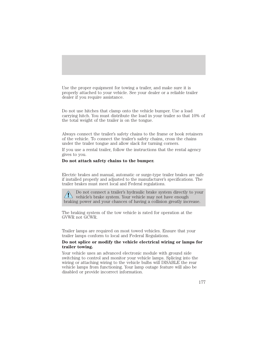 Driving | FORD 2000 Windstar User Manual | Page 177 / 280