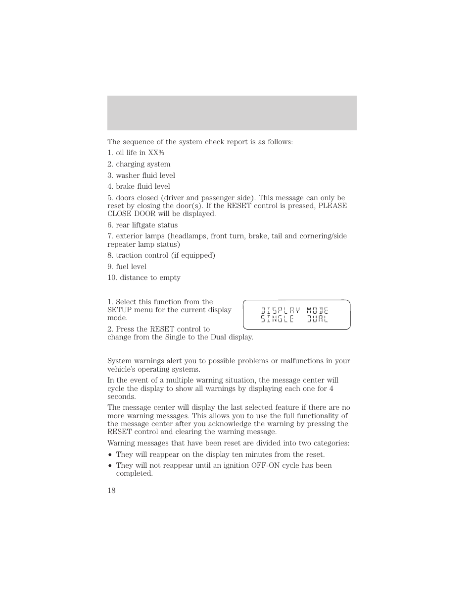 Instrumentation | FORD 2000 Windstar User Manual | Page 18 / 280