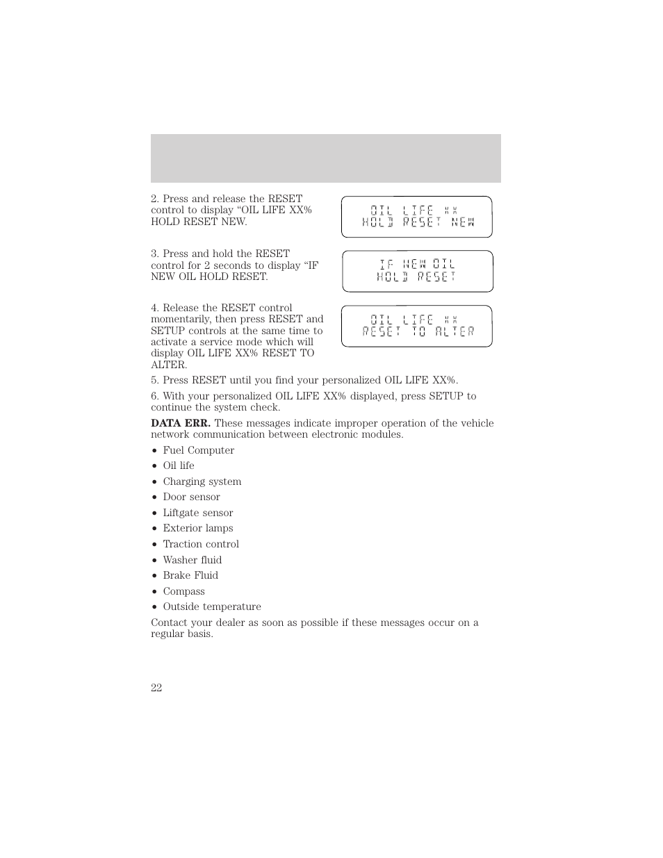 Instrumentation | FORD 2000 Windstar User Manual | Page 22 / 280