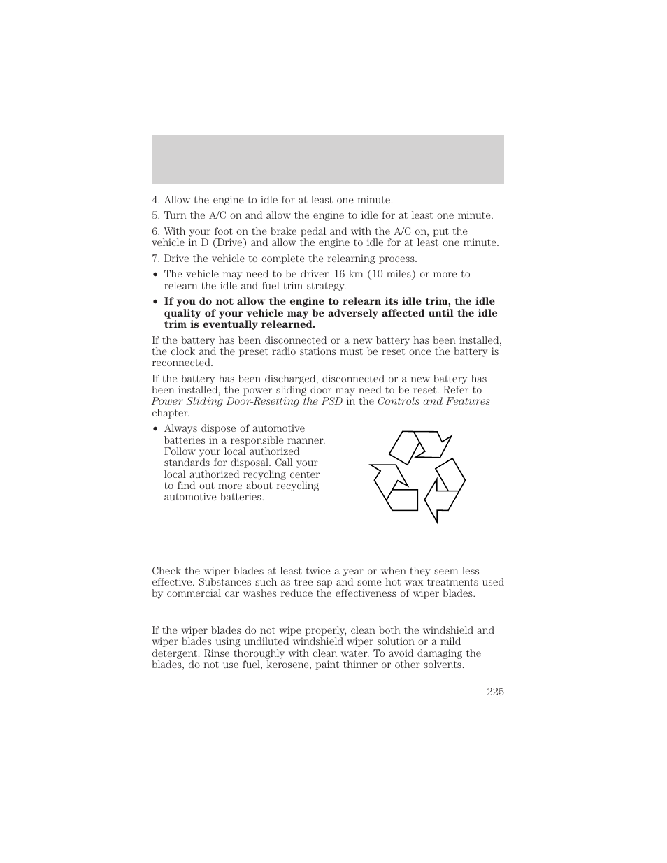 Maintenance and care | FORD 2000 Windstar User Manual | Page 225 / 280