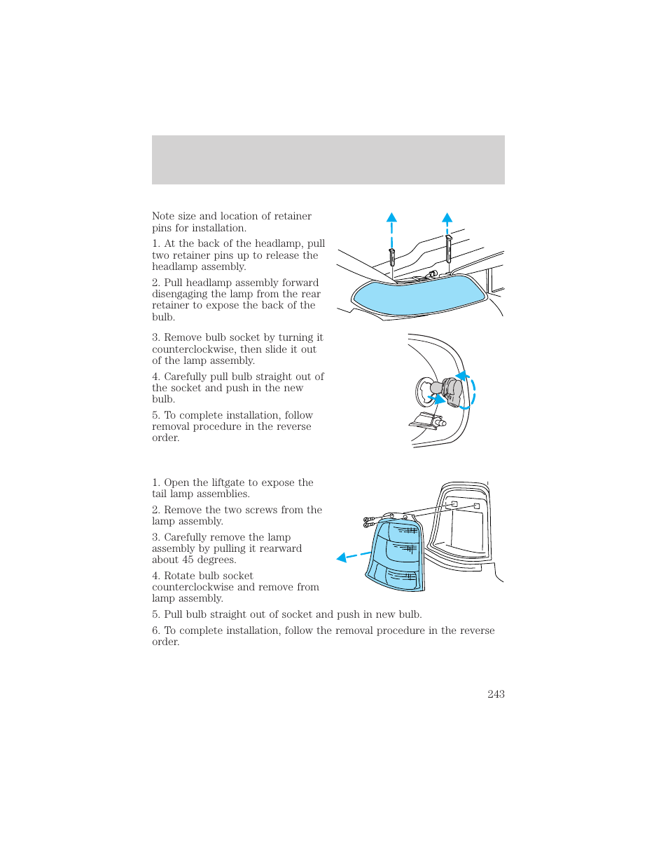 Maintenance and care | FORD 2000 Windstar User Manual | Page 243 / 280