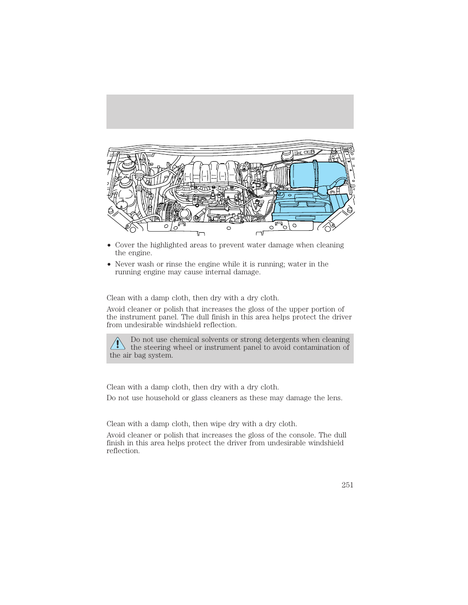 Maintenance and care | FORD 2000 Windstar User Manual | Page 251 / 280