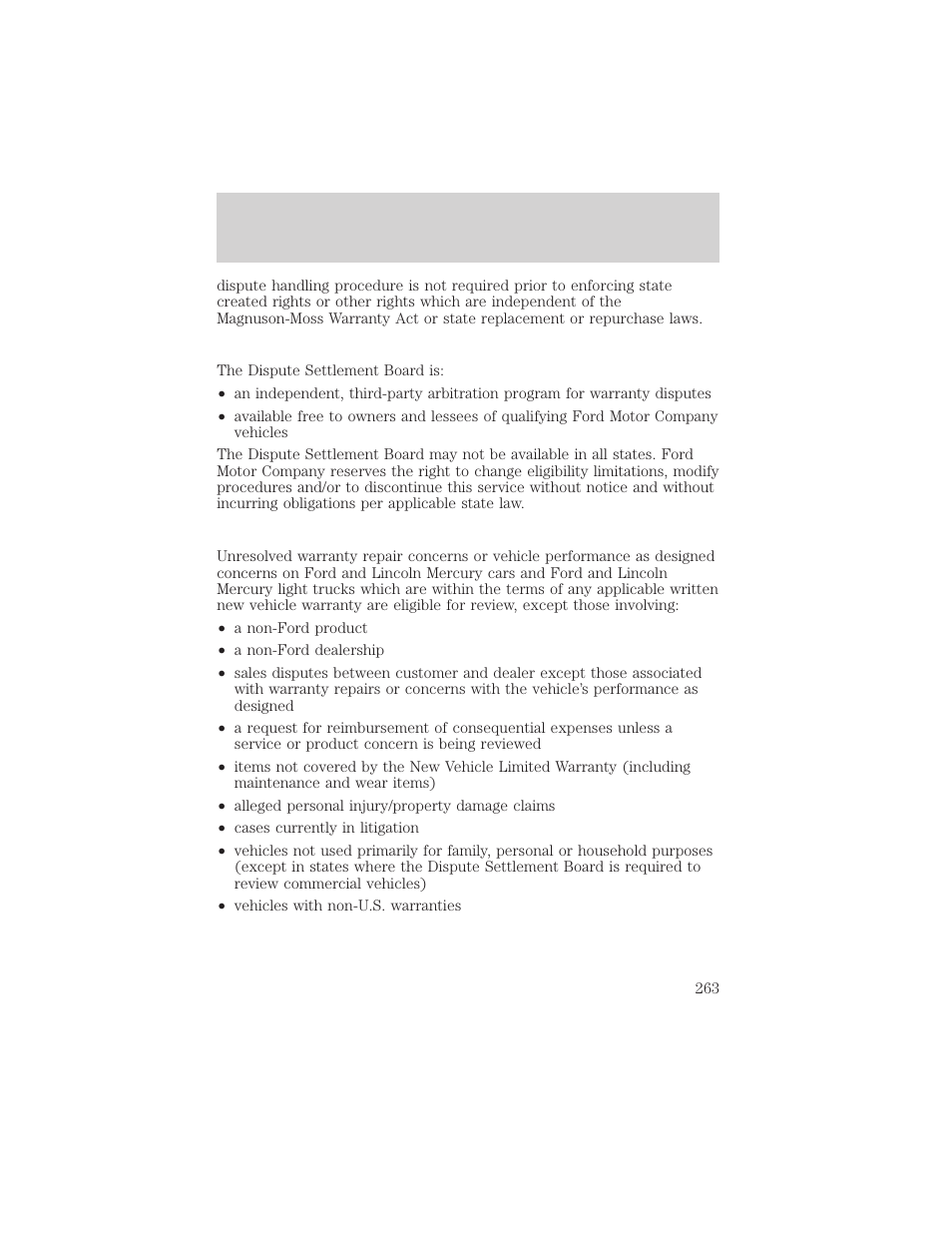 Customer assistance | FORD 2000 Windstar User Manual | Page 263 / 280