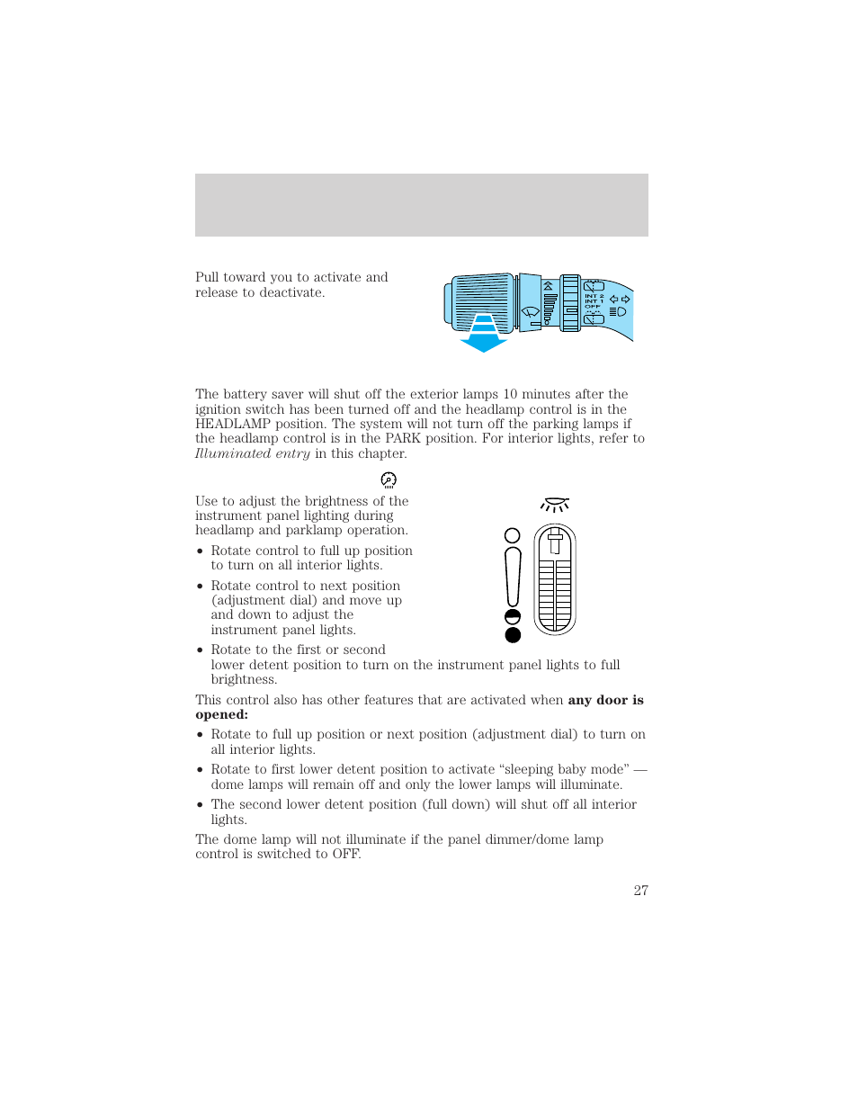 Controls and features | FORD 2000 Windstar User Manual | Page 27 / 280