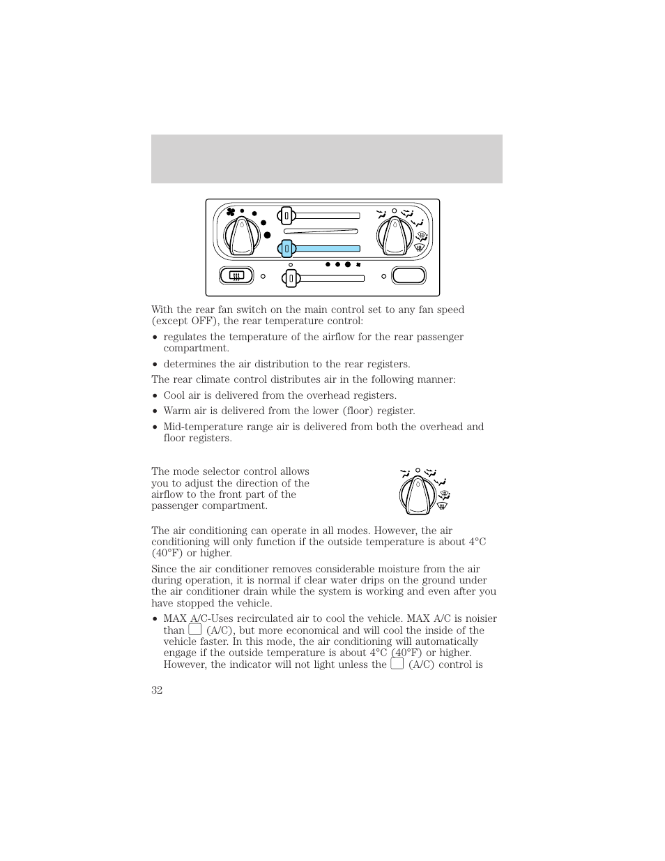 Controls and features | FORD 2000 Windstar User Manual | Page 32 / 280