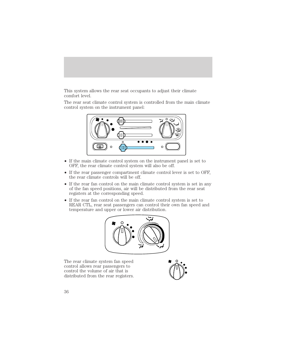 Controls and features | FORD 2000 Windstar User Manual | Page 36 / 280