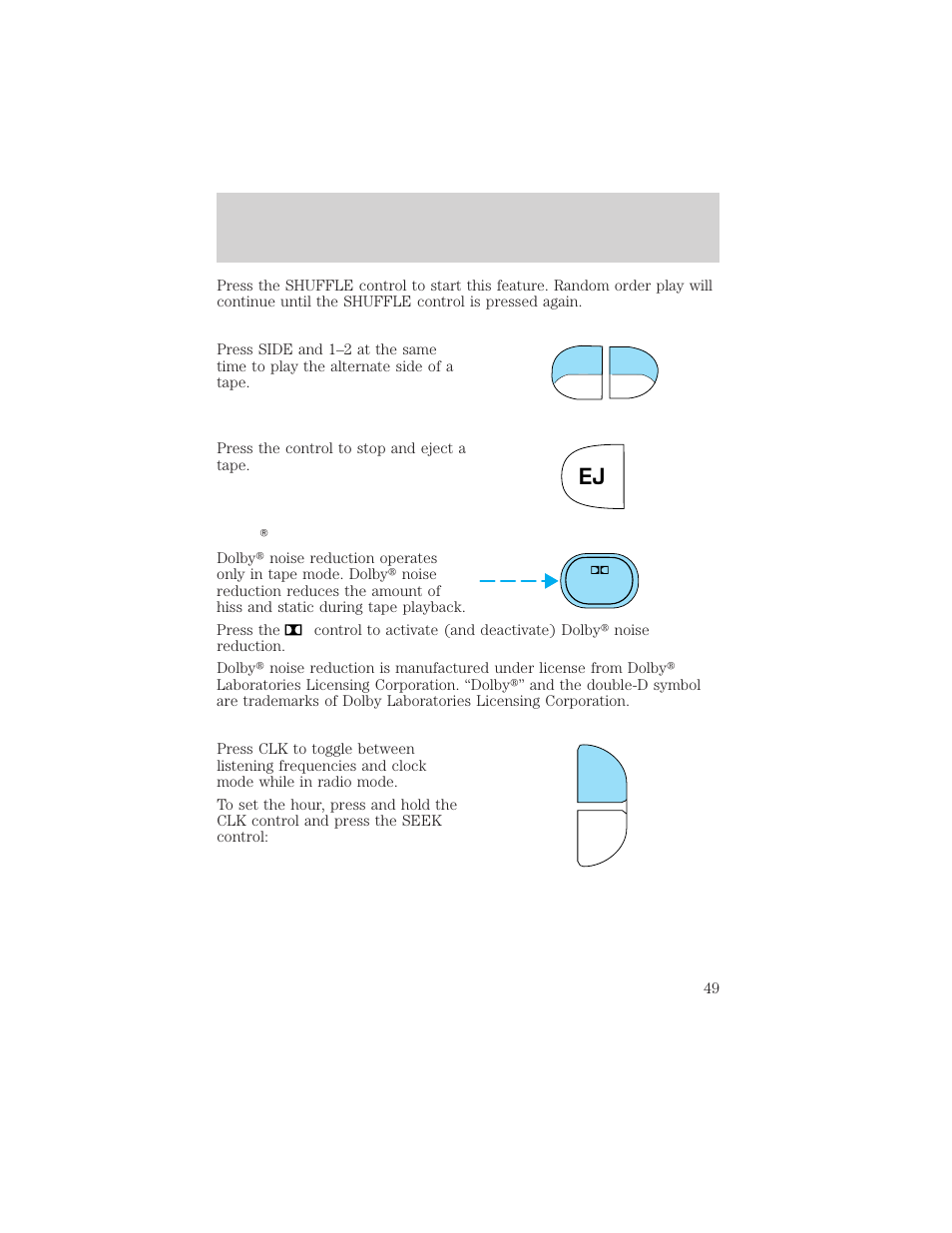 Controls and features | FORD 2000 Windstar User Manual | Page 49 / 280