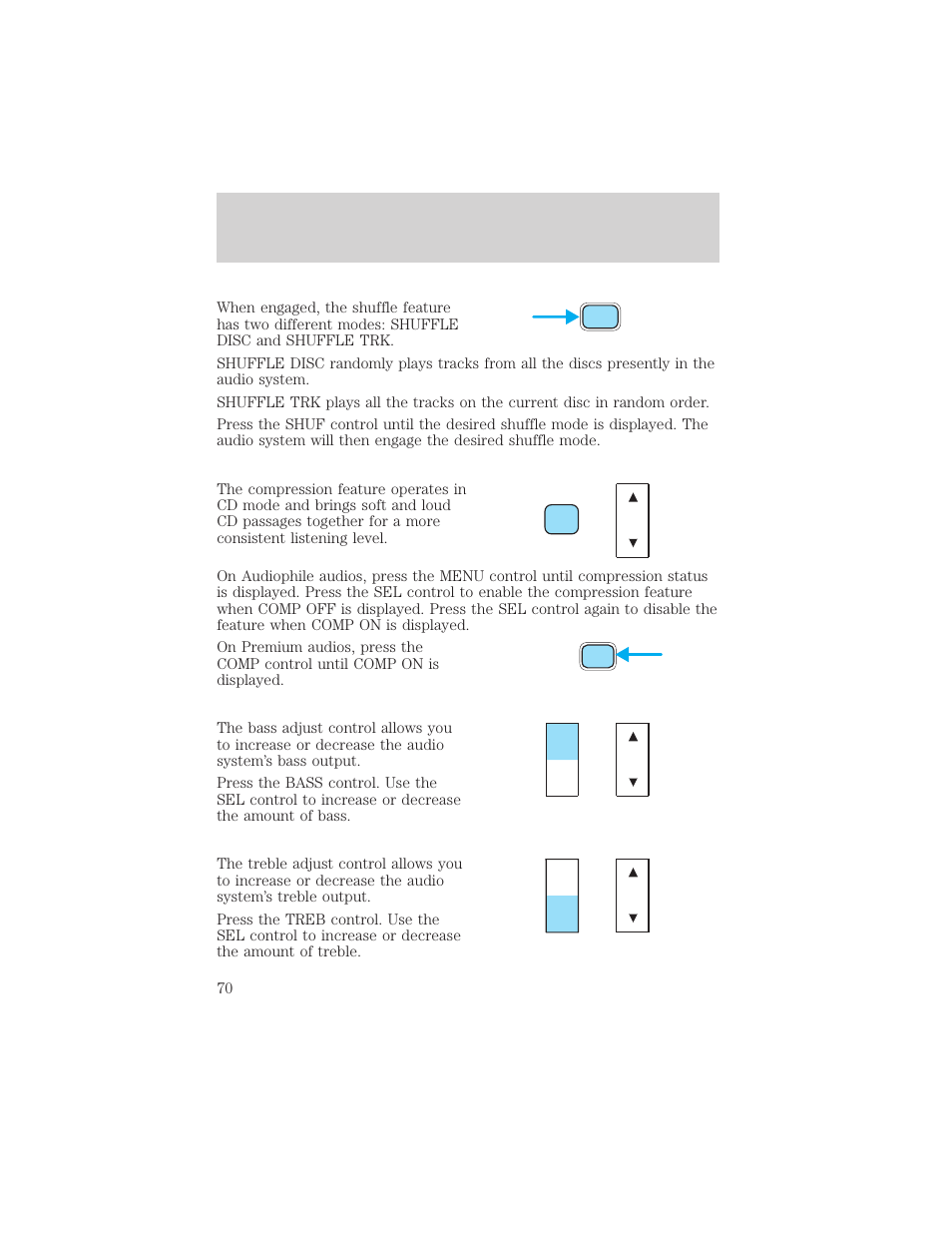 Controls and features | FORD 2000 Windstar User Manual | Page 70 / 280