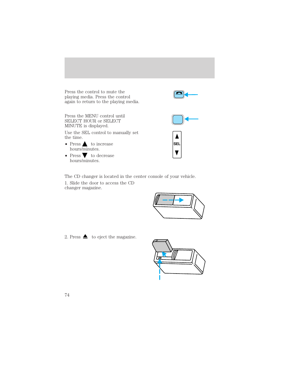 Controls and features | FORD 2000 Windstar User Manual | Page 74 / 280