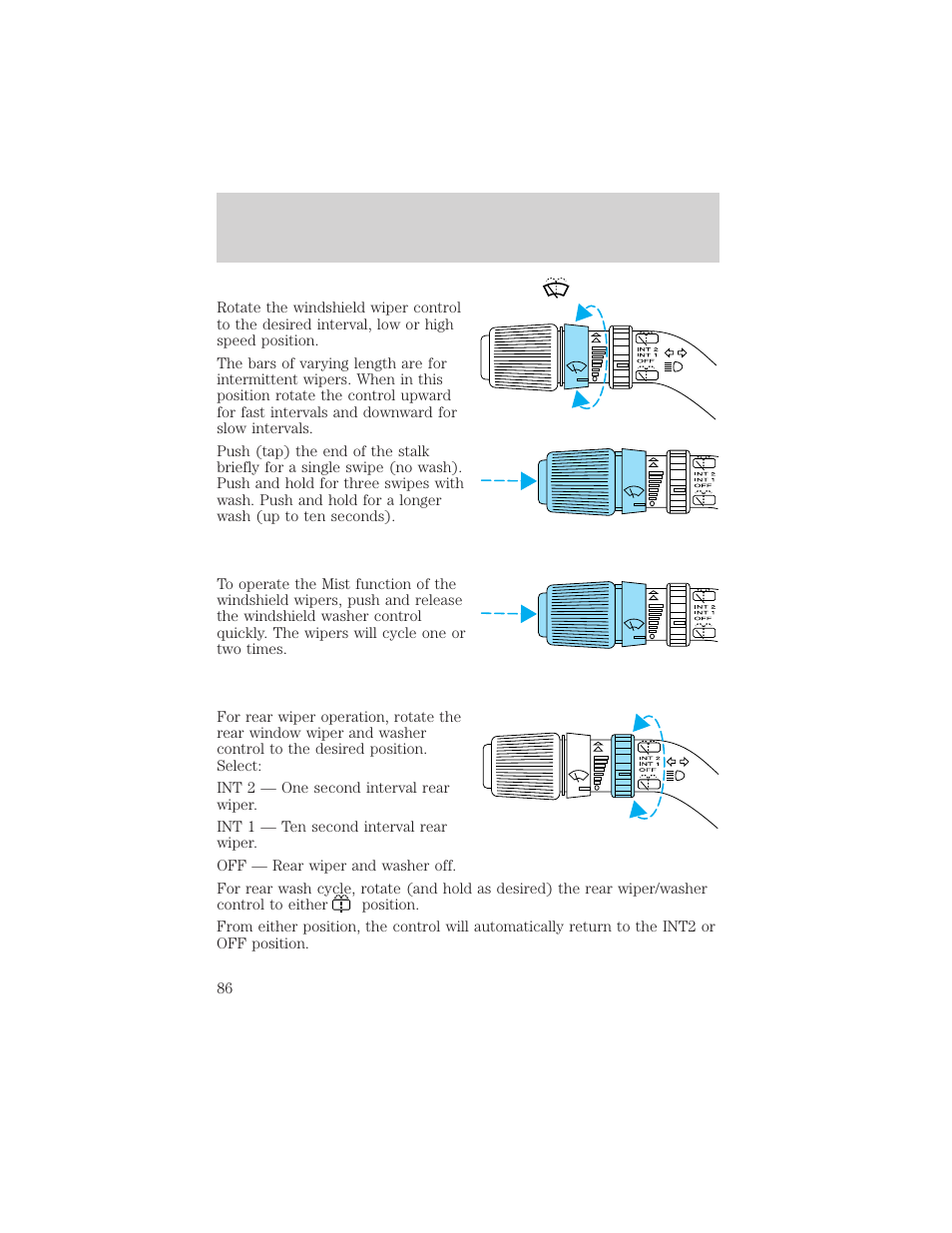 Controls and features | FORD 2000 Windstar User Manual | Page 86 / 280