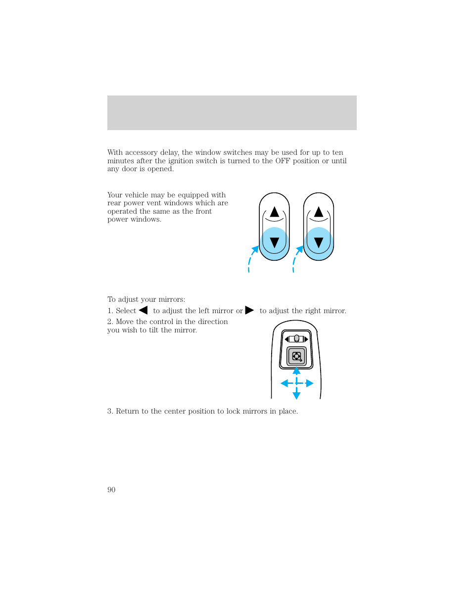 Controls and features | FORD 2000 Windstar User Manual | Page 90 / 280