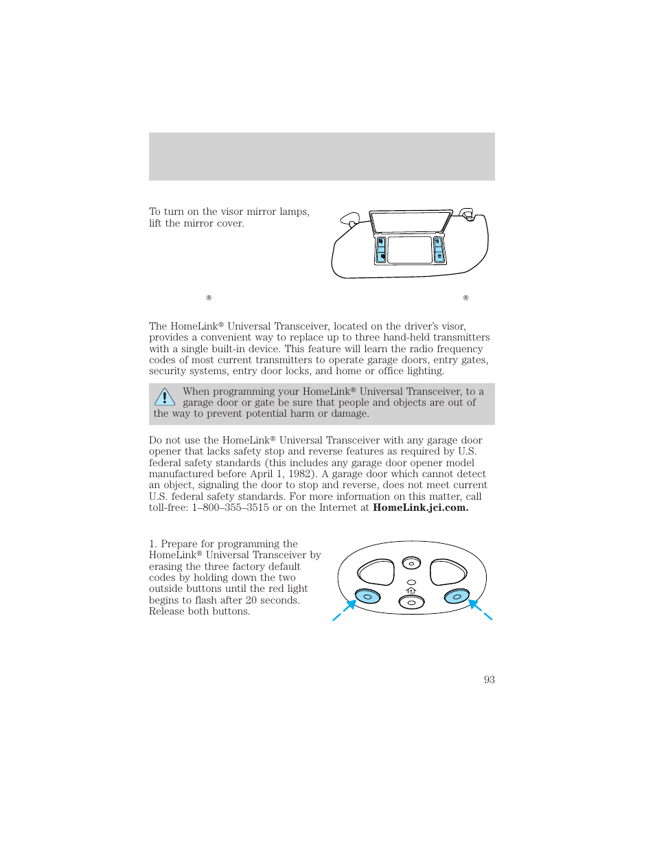 Controls and features | FORD 2000 Windstar User Manual | Page 93 / 280