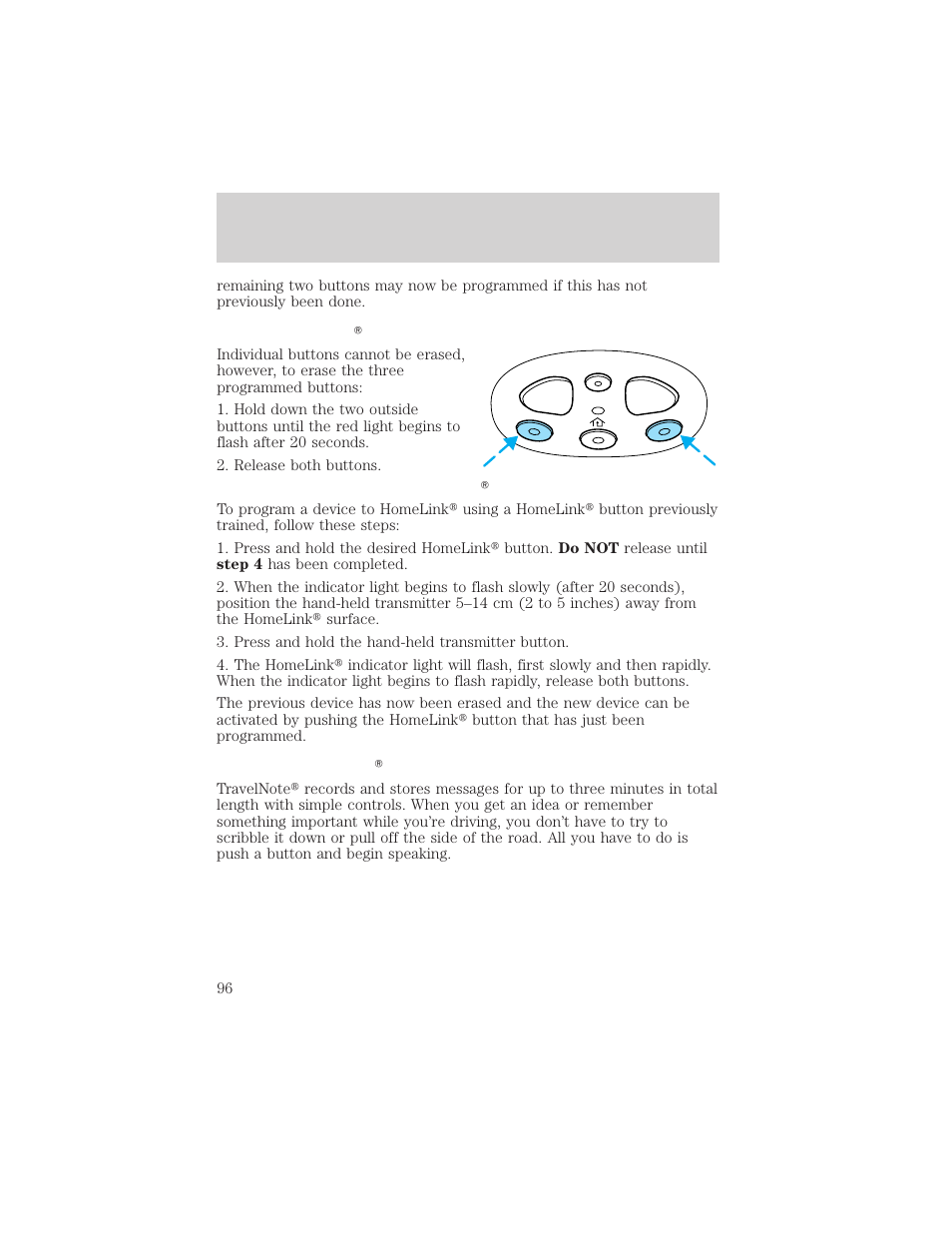 Controls and features | FORD 2000 Windstar User Manual | Page 96 / 280