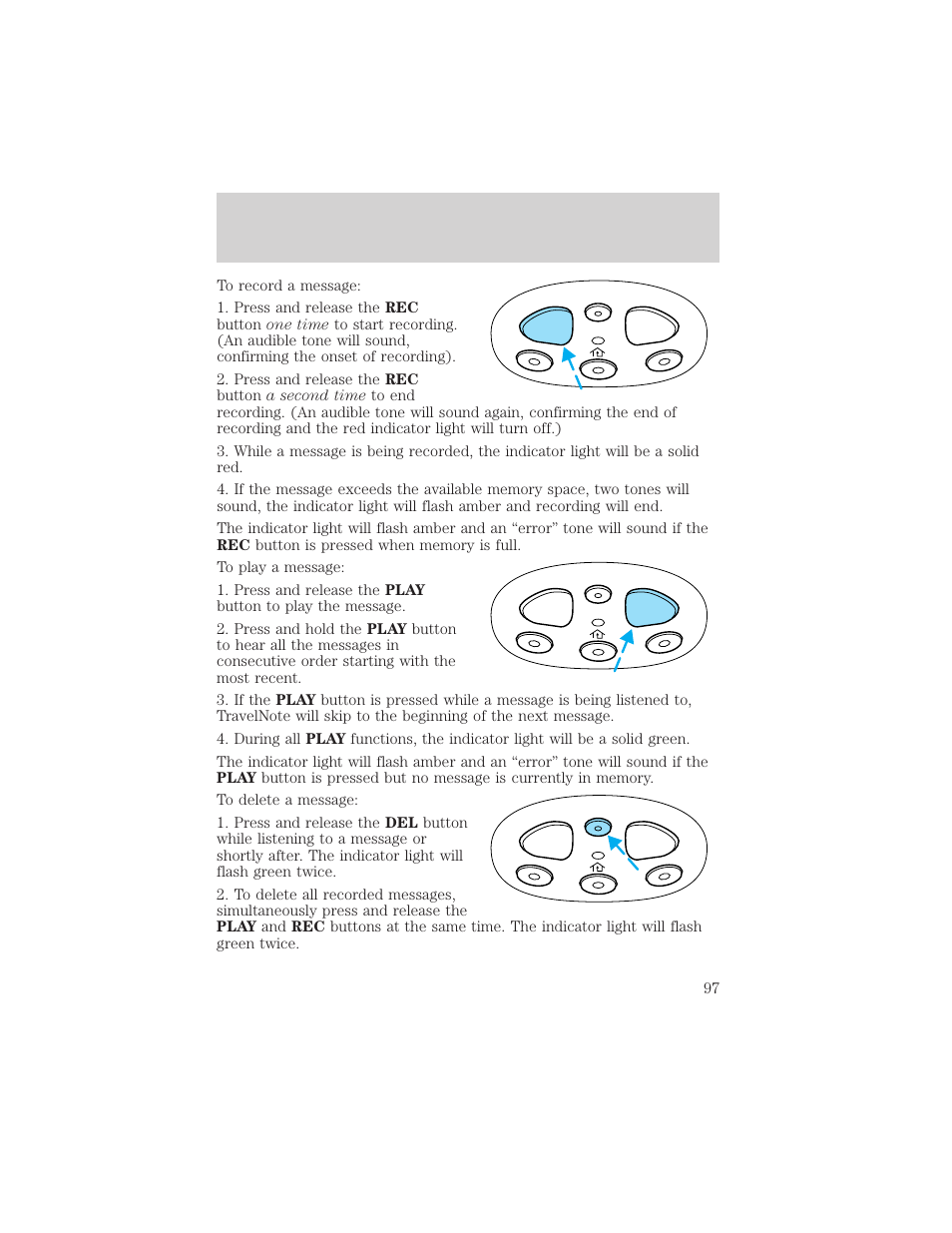 Controls and features | FORD 2000 Windstar User Manual | Page 97 / 280