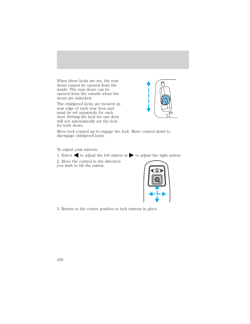 Controls and features | FORD 1999 Explorer User Manual | Page 100 / 264