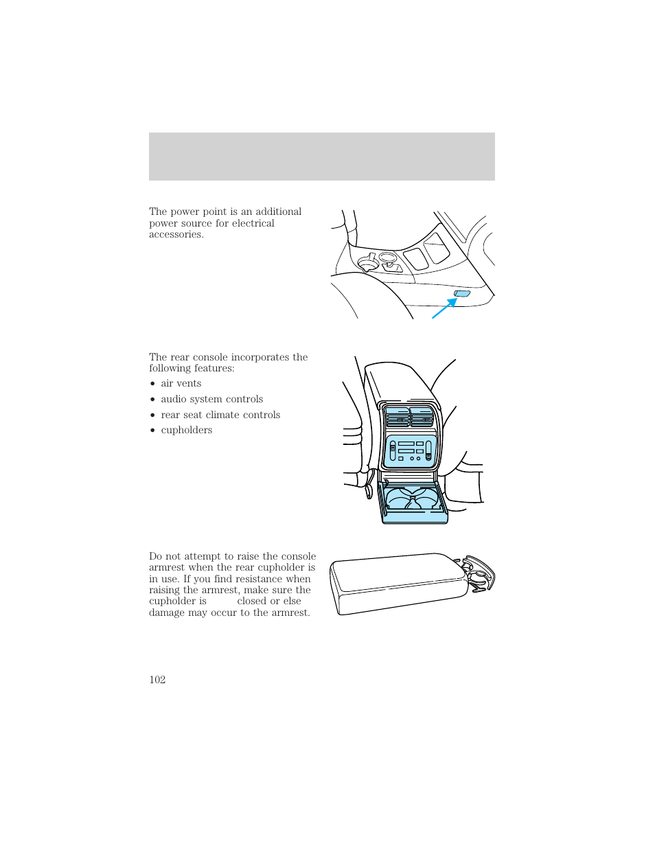 Controls and features | FORD 1999 Explorer User Manual | Page 102 / 264