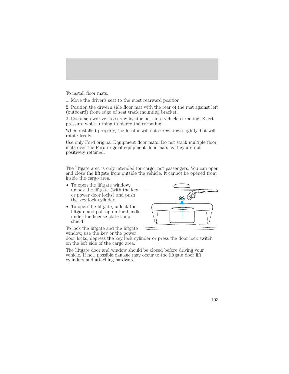 Controls and features | FORD 1999 Explorer User Manual | Page 103 / 264