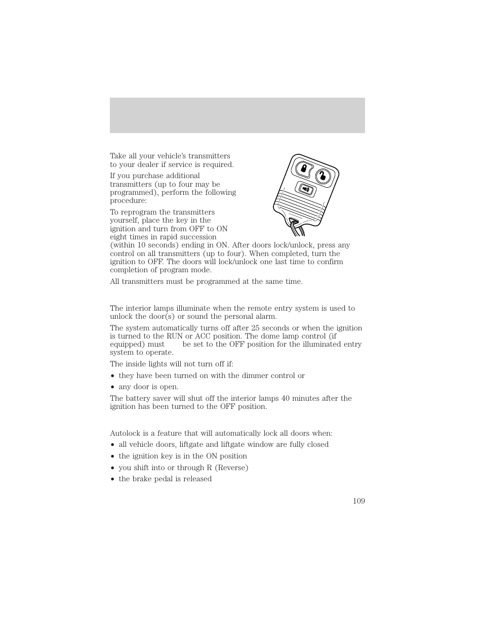 Controls and features | FORD 1999 Explorer User Manual | Page 109 / 264