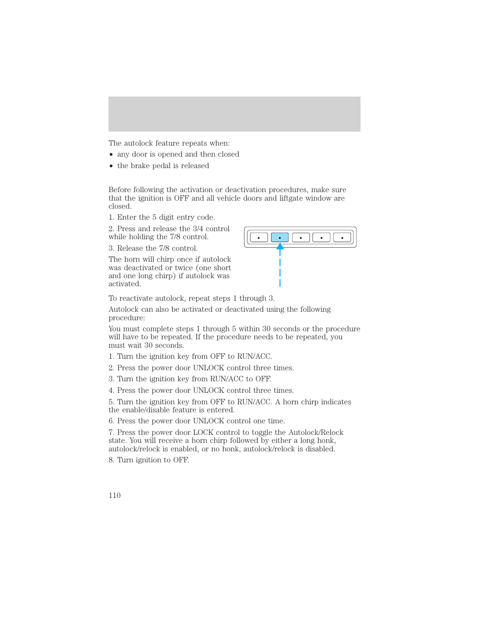 Controls and features | FORD 1999 Explorer User Manual | Page 110 / 264