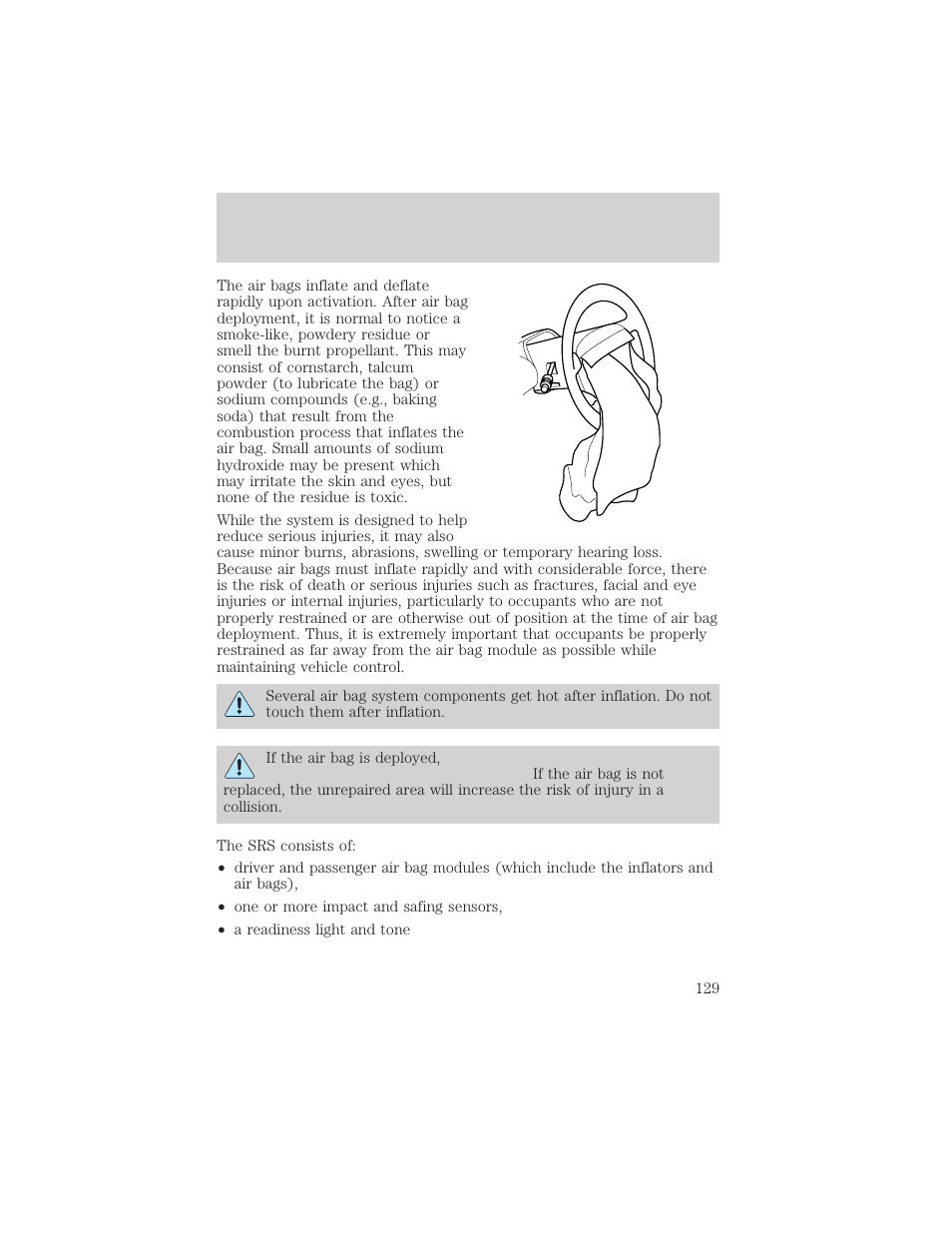 Seating and safety restraints | FORD 1999 Explorer User Manual | Page 129 / 264