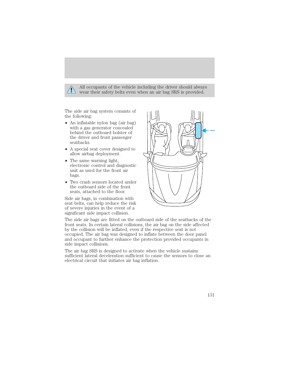 Seating and safety restraints | FORD 1999 Explorer User Manual | Page 131 / 264