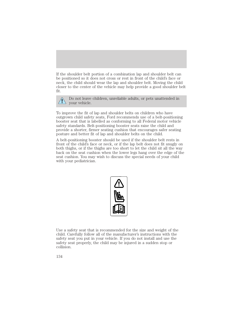 Seating and safety restraints | FORD 1999 Explorer User Manual | Page 134 / 264