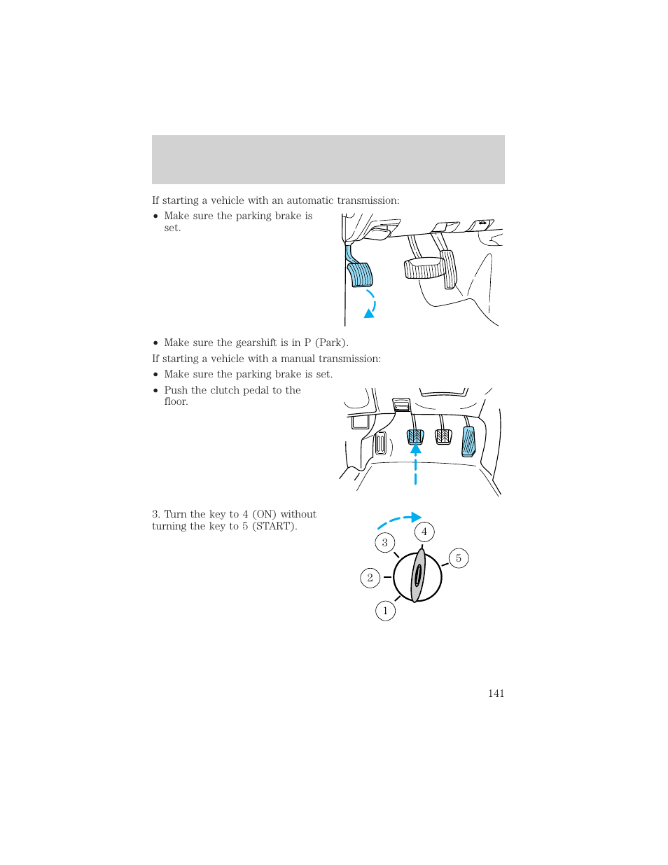 Starting | FORD 1999 Explorer User Manual | Page 141 / 264